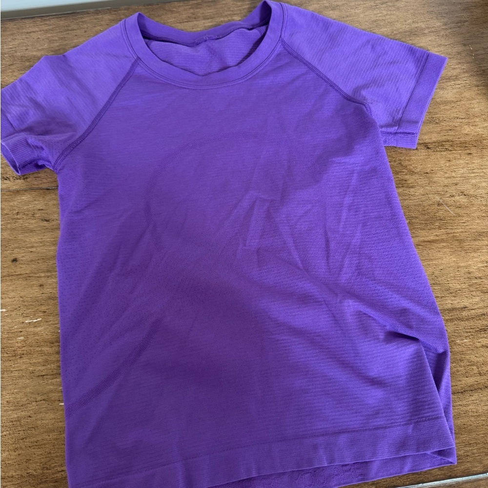 lululemon athletica swiftly tech waist length 2.0 Purple Short Sleeve Tee